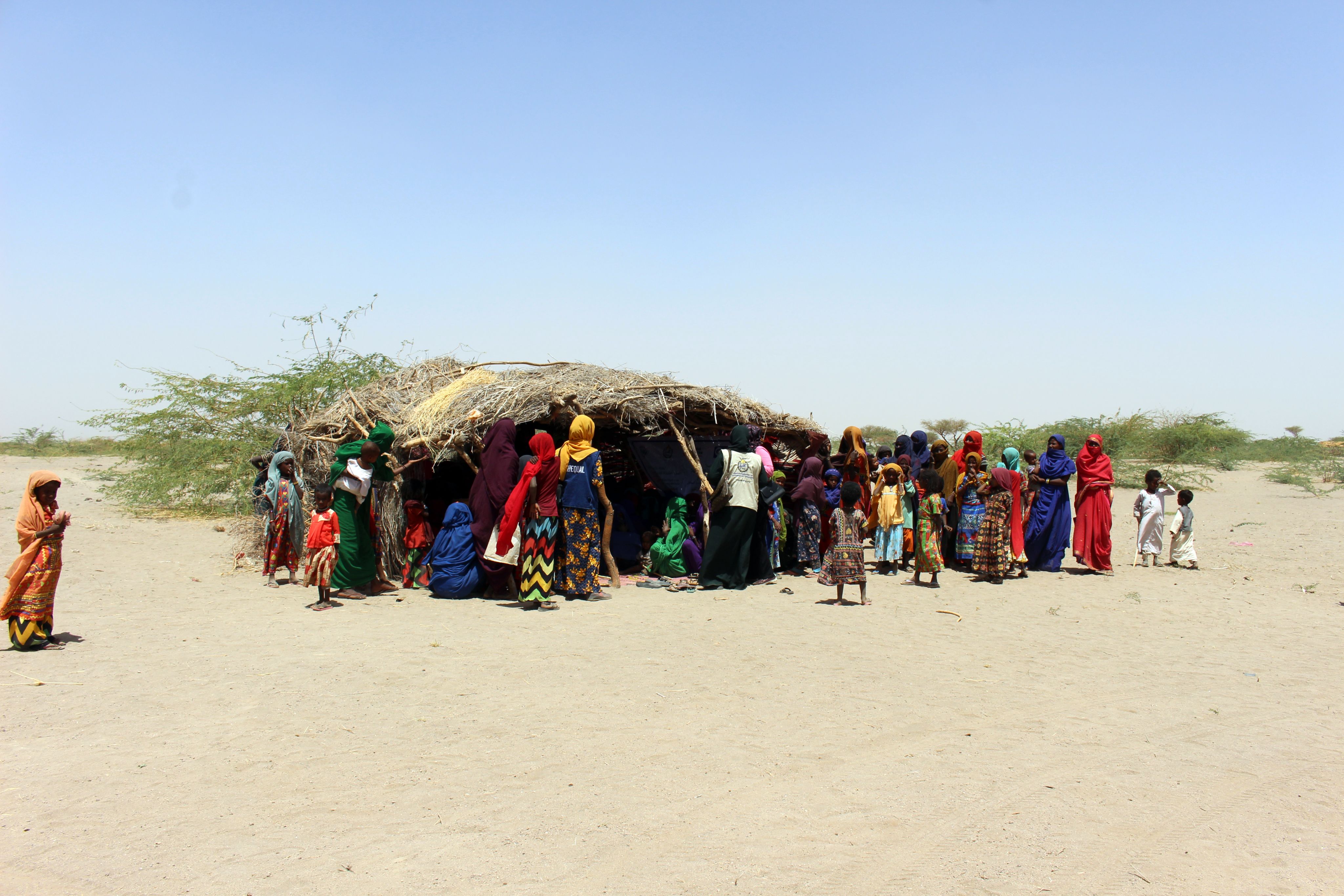 Mobile nutrition session run by Plan International in remote village